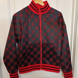Zumba WEAR Marvelous Jacket Red Black Track Jacket Medium Dance Women's Size M